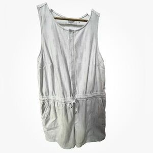Athleta Grey Printed Farallon Romper Shorts Jumpsuit 1X